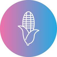 Corn Line Gradient Circle Icon vector