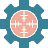 Factory Pollution Glyph Two Color Icon vector