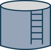 Storage Tank Line Filled Grey Icon vector