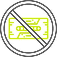 Prohibited Sign Line Two Color Icon vector