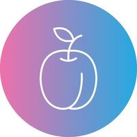 Plums Line Gradient Circle Icon vector