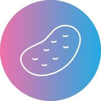 Potato Line Gradient Circle Icon vector