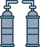 Construction Foam Line Filled Grey Icon vector