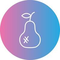Pears Line Gradient Circle Icon vector