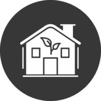 Low Energy House Glyph Inverted Icon vector