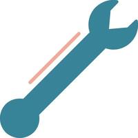 Lug Wrench Glyph Two Color Icon vector
