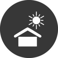 Keep Away From Heat Glyph Inverted Icon vector