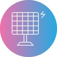 Solar Energy Line Gradient Circle Icon vector