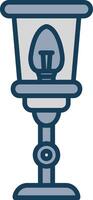 Lamp Line Filled Grey Icon vector