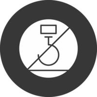 Use No Hooks Glyph Inverted Icon vector