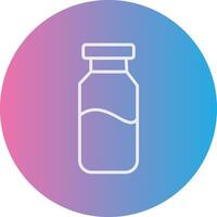 Milk Jar Line Gradient Circle Icon vector