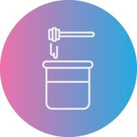 Honey Line Gradient Circle Icon vector