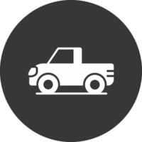 Pickup Glyph Inverted Icon vector