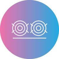 Hay Bale Line Gradient Circle Icon vector