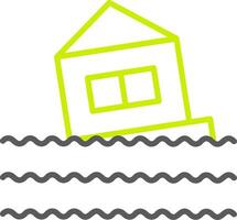 House Line Two Color Icon vector