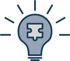 Solution Line Filled Grey Icon vector