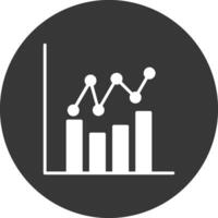 Graphs Glyph Inverted Icon vector