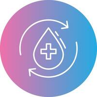 Purified Water Line Gradient Circle Icon vector