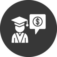 Business Education Glyph Inverted Icon vector