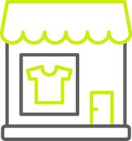 Clothing Shop Line Two Color Icon vector