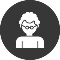 Scientist Glyph Inverted Icon vector