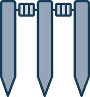 Wicket Line Filled Grey Icon vector