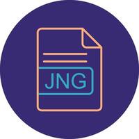 jng archivo formato línea dos color circulo icono vector