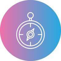 Compass Line Gradient Circle Icon vector