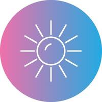 Sun Line Gradient Circle Icon vector