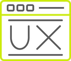 User Experience Line Two Color Icon vector