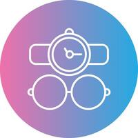 Men Accessories Line Gradient Circle Icon vector