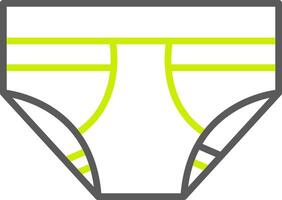 Underwear Line Two Color Icon vector