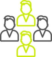 Team Line Two Color Line Two Color Icon vector