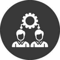 Workforce Glyph Inverted Icon vector