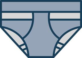 Underwear Line Filled Grey Icon vector