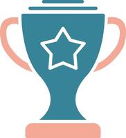 Trophy Glyph Two Color Icon vector