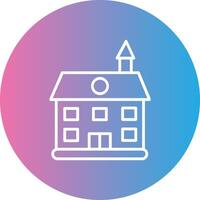 Private Guest House Line Gradient Circle Icon vector