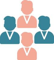 Team Glyph Two Color Glyph Two Color Icon vector