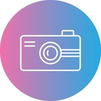 Digital Camera Line Gradient Circle Icon vector