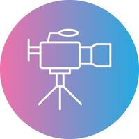 Camcorder Line Gradient Circle Icon vector