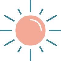 Sun Glyph Two Color Icon vector