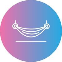 Hammock Line Gradient Circle Icon vector