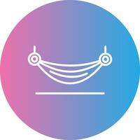 Hammock Line Gradient Circle Icon vector