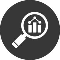 Market Research Glyph Inverted Icon vector