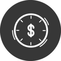 Time Management Glyph Inverted Icon vector