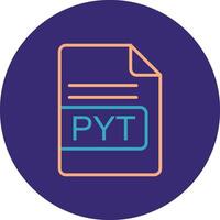 PYT File Format Line Two Color Circle Icon vector