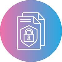 Privacy Policy Line Gradient Circle Icon vector