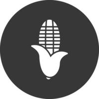 Corn Glyph Inverted Icon vector