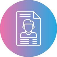 User Profile Line Gradient Circle Icon vector