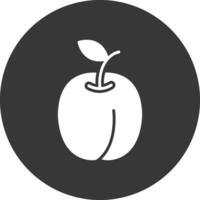 Plums Glyph Inverted Icon vector